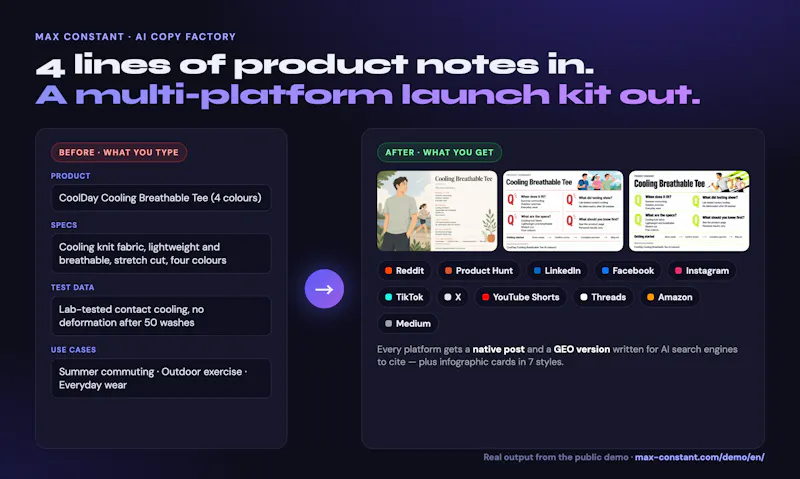 Max Constant – AI Copy Factory screenshot 2
