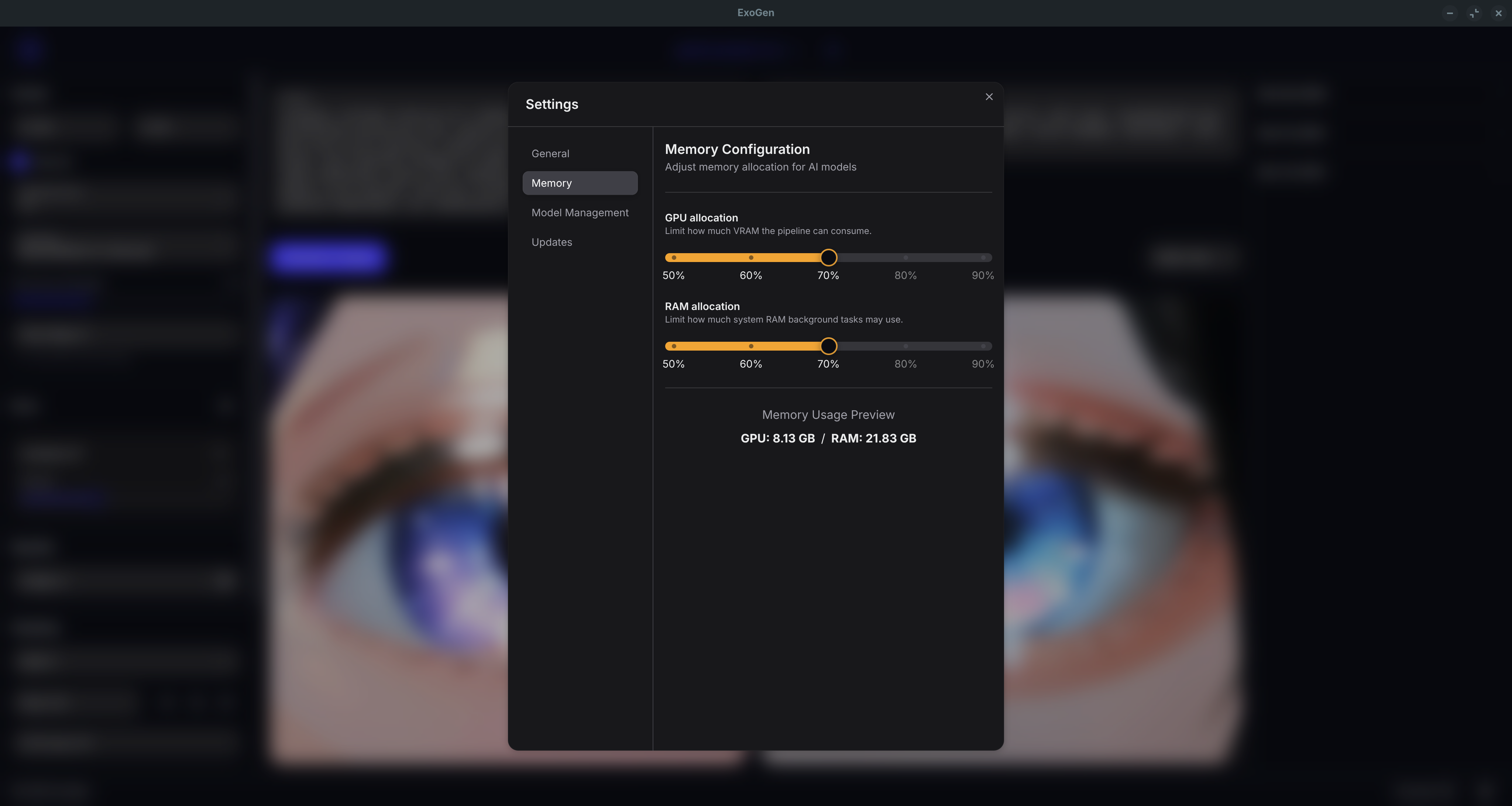 ExoGen - Screenshot 2 showing product features and functionality