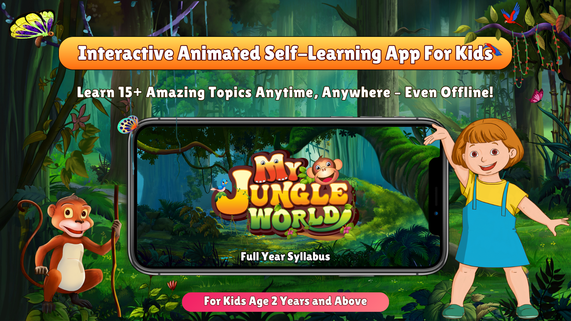Média Mon monde de la jungle - Application d'auto-apprentissage animée interactive pour les enfants !!! 1