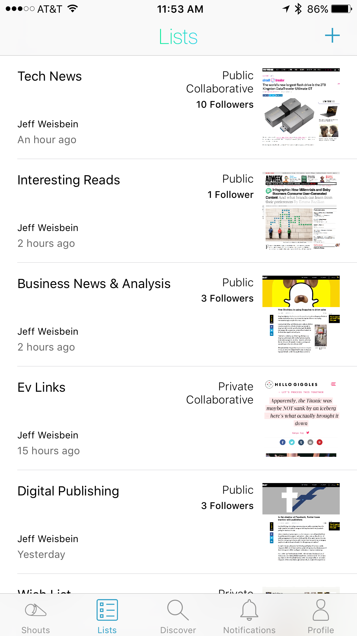 Shout iOS and Chrome gallery image