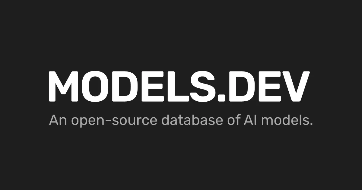 Models.dev gallery image