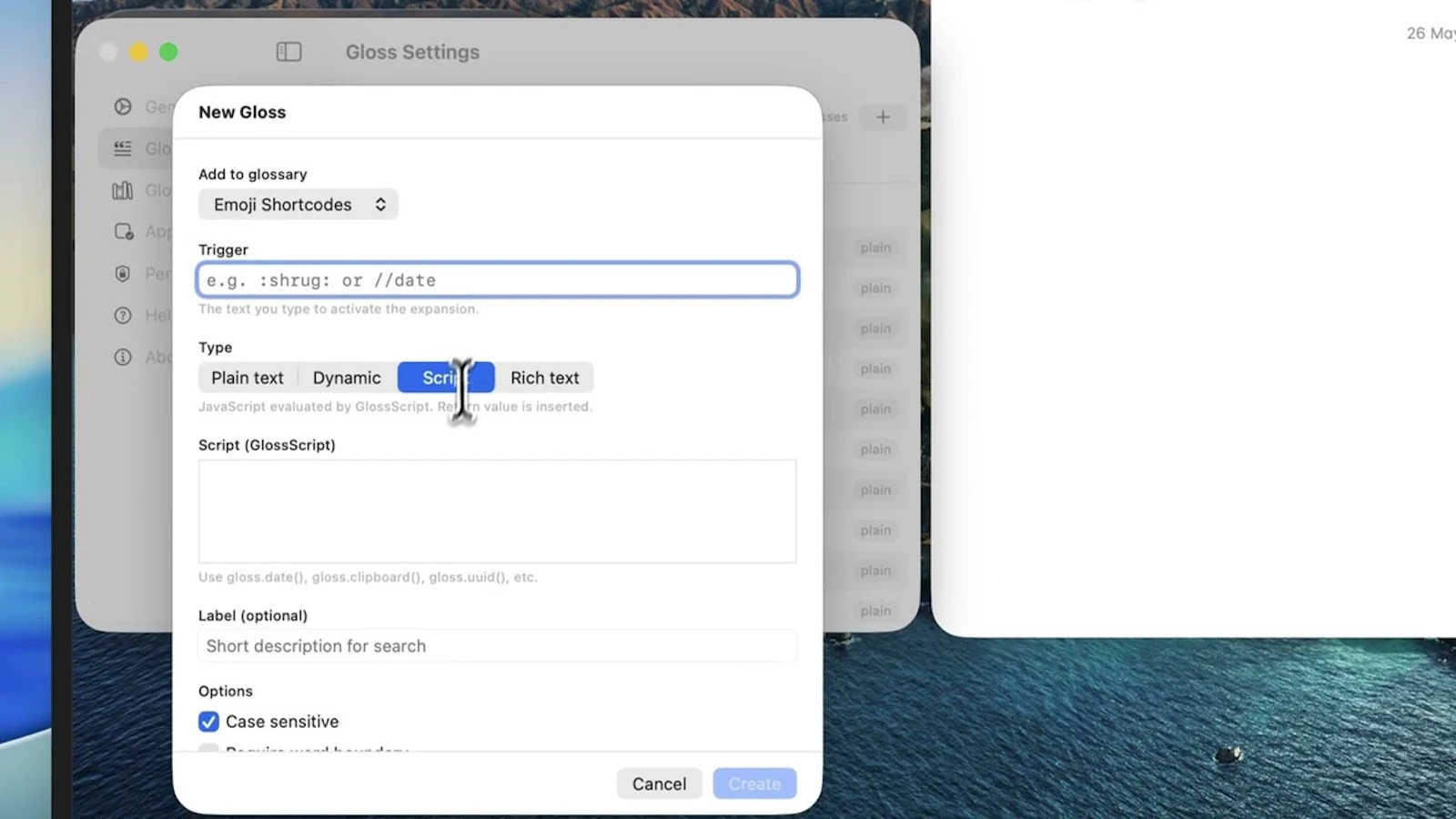 Gloss screenshot 1 (video preview)
