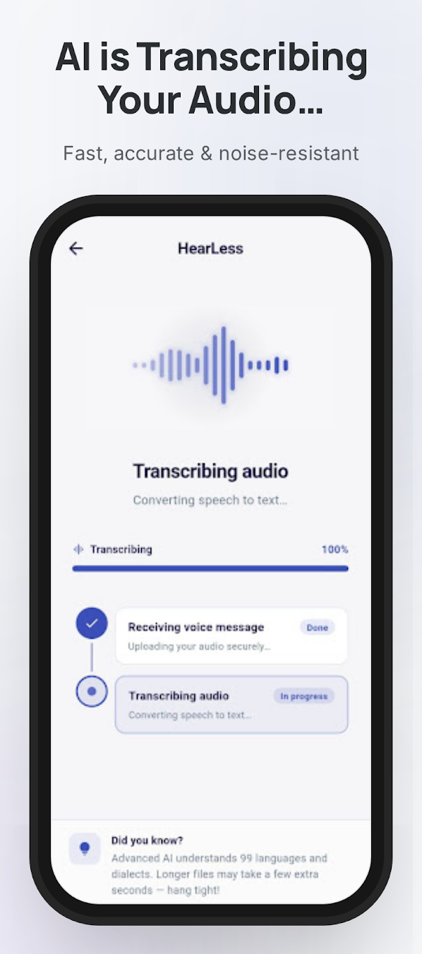 Hearless: Convert Whatsapp Voice to Text gallery image