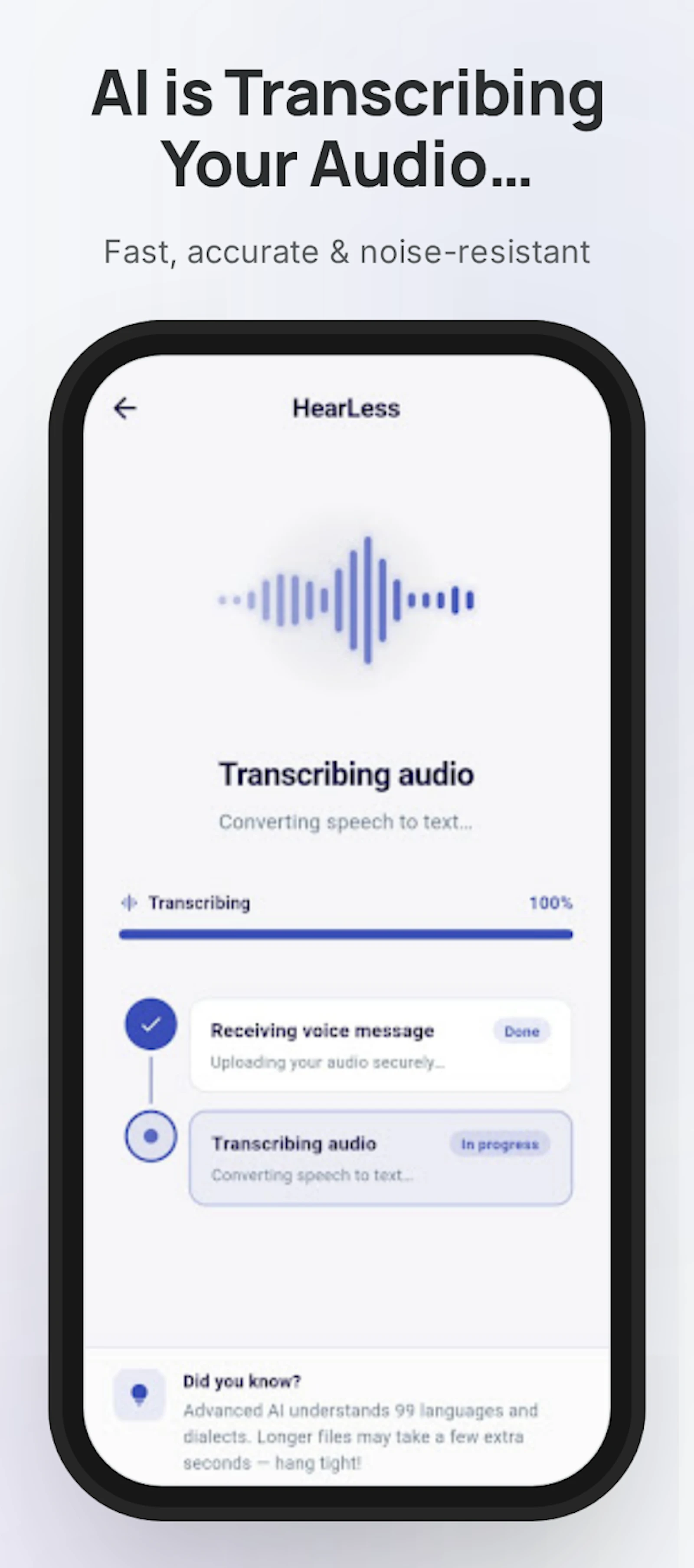 Hearless: Convert Whatsapp Voice to Text screenshot 2