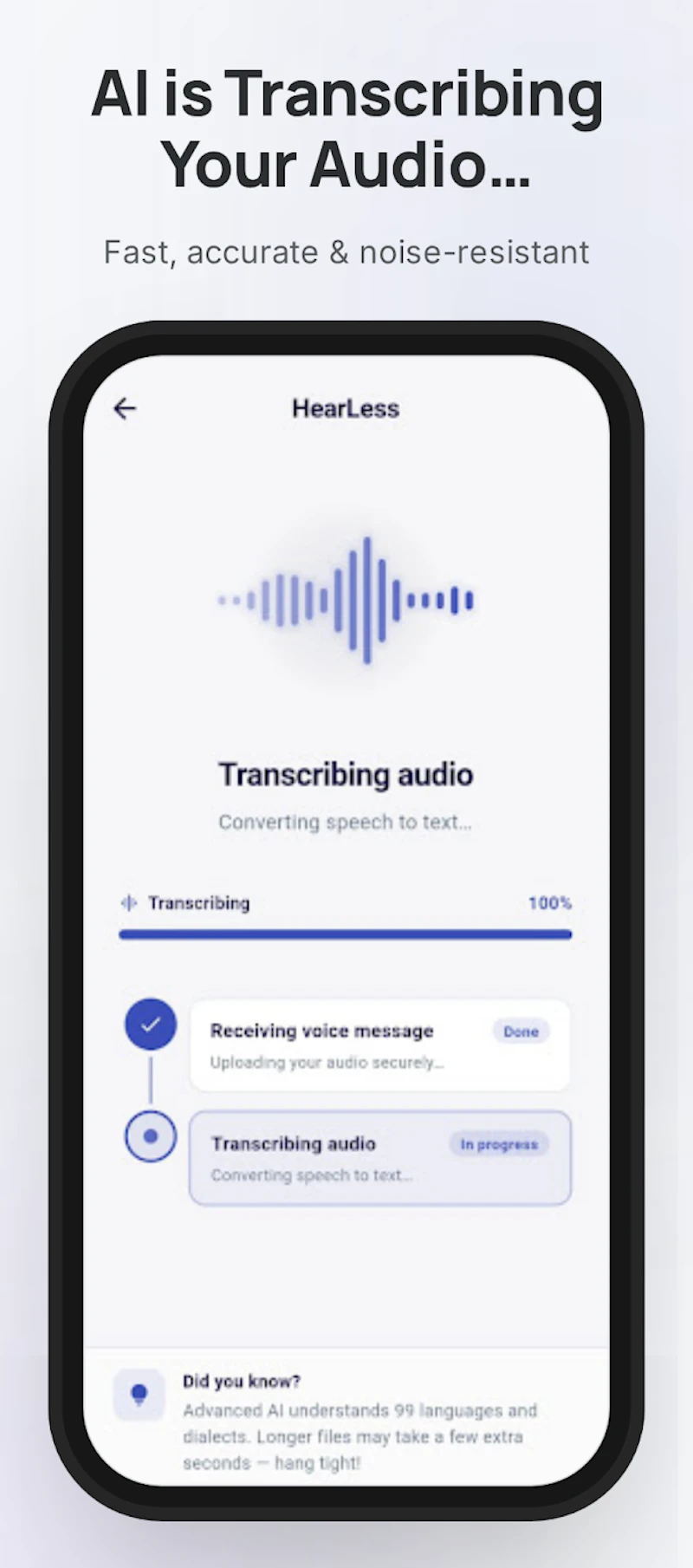 Hearless: Convert Whatsapp Voice to Text screenshot 2