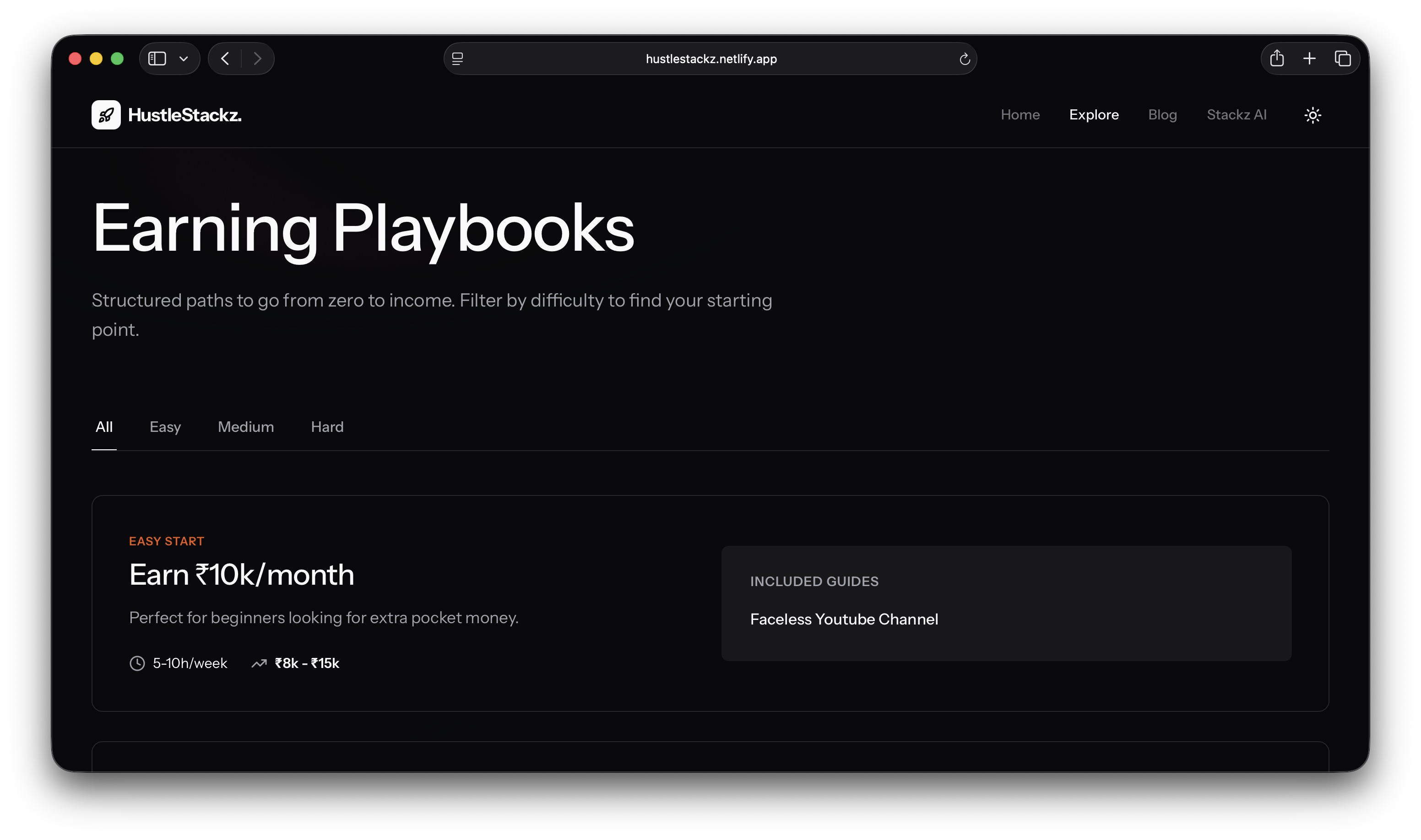 HustleStackz - Screenshot 3 showing product features and functionality