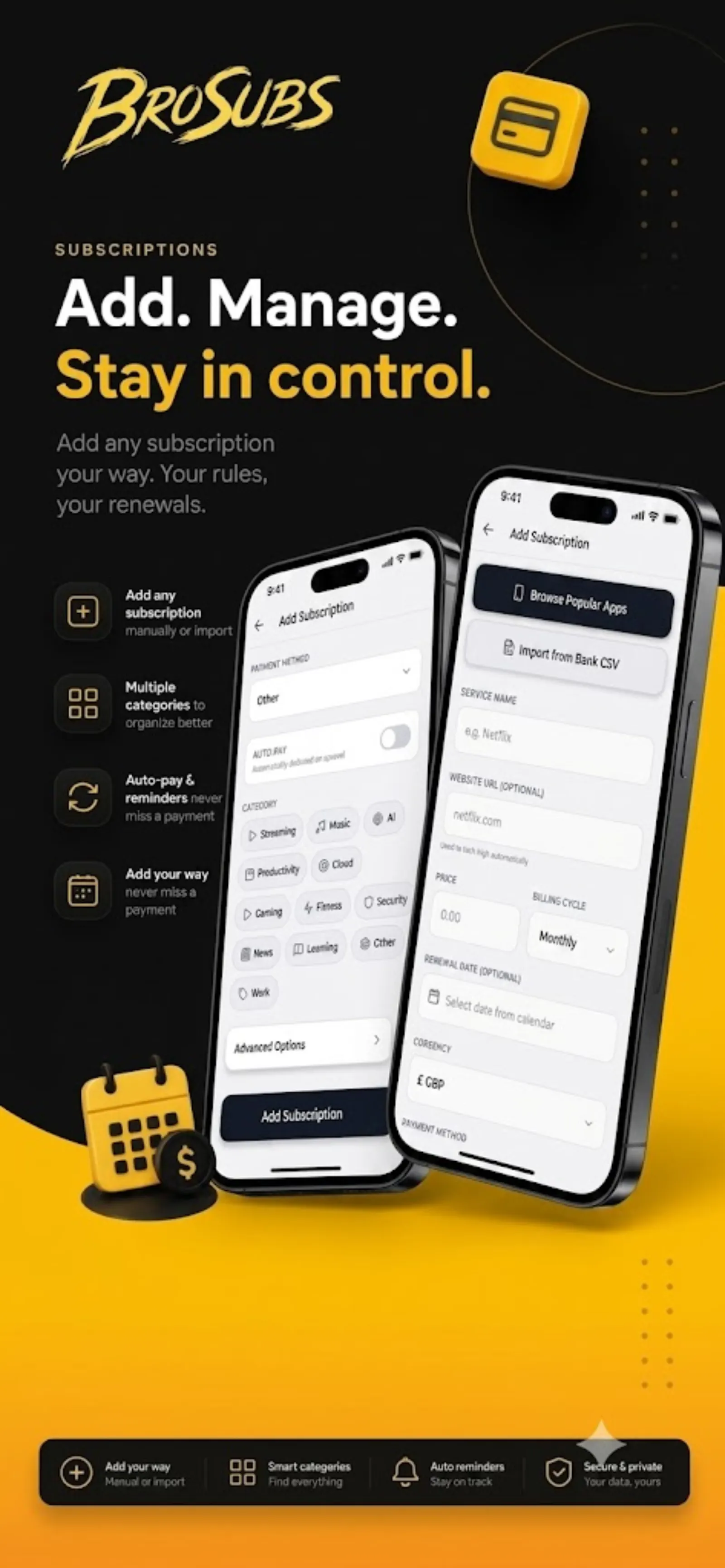 BroSubs: Subscription Tracker screenshot 4