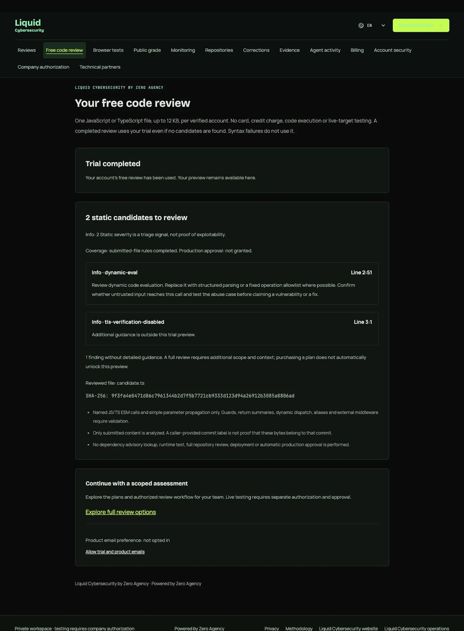 Liquid Cybersecurity by Zero Agency screenshot 2