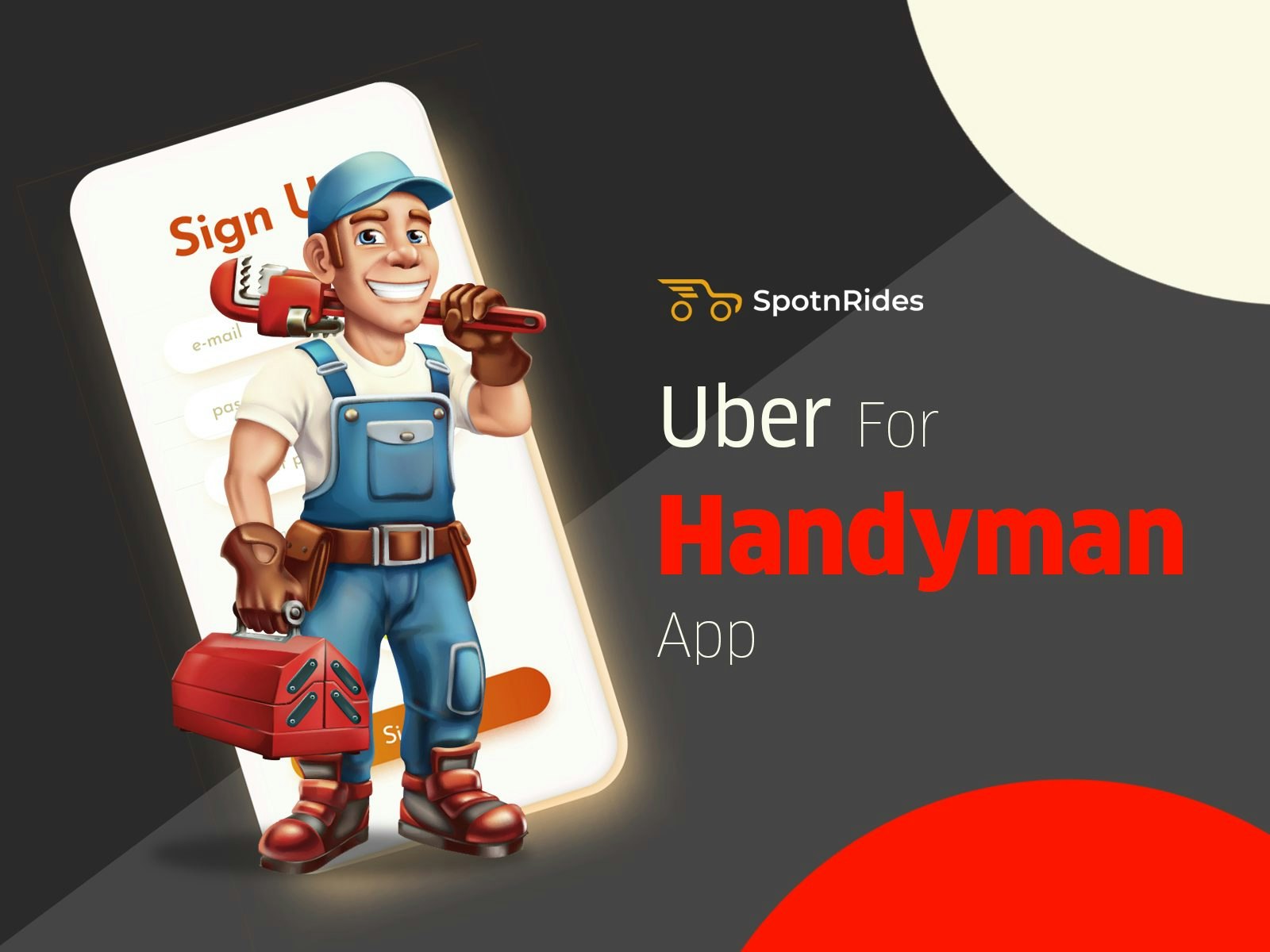 Uber untuk aplikasi tukang paip oleh Spotnrides media 2