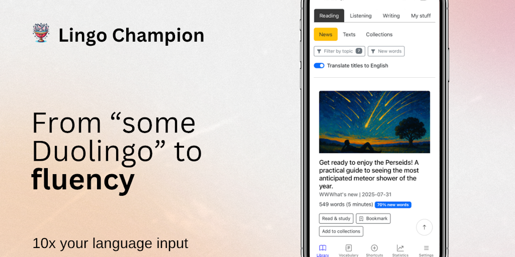 Lingo Champion mobile apps
