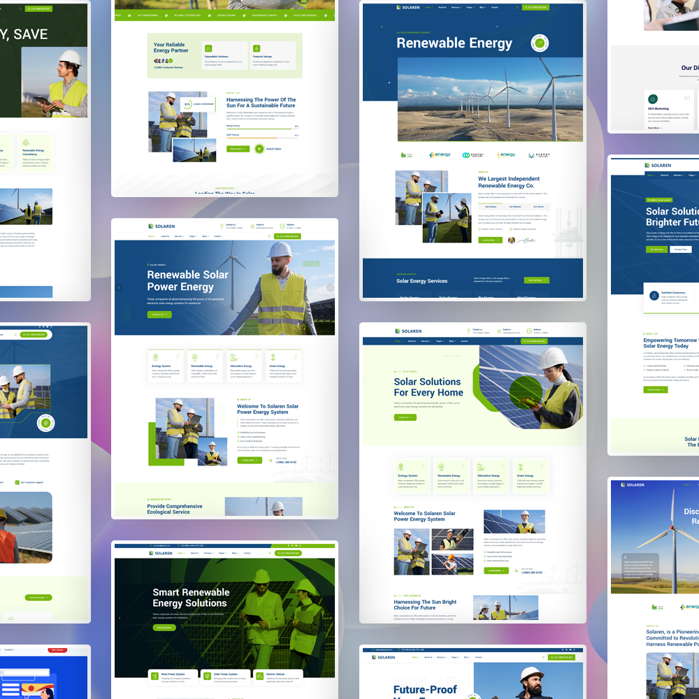 Zonne - Ecologie en zonne -energie WordPress -thema media 2