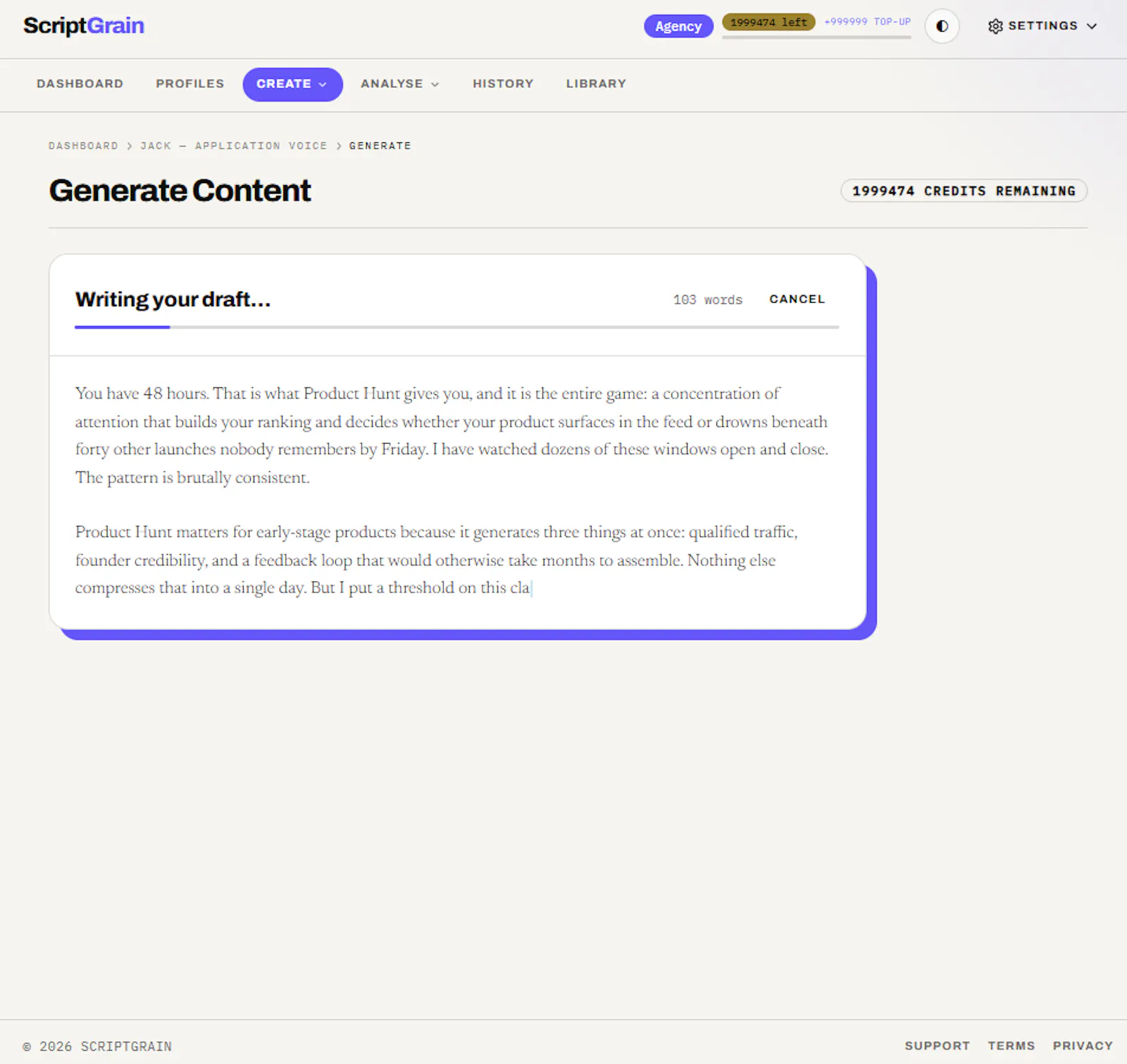 ScriptGrain - Write like you, at scale screenshot 5