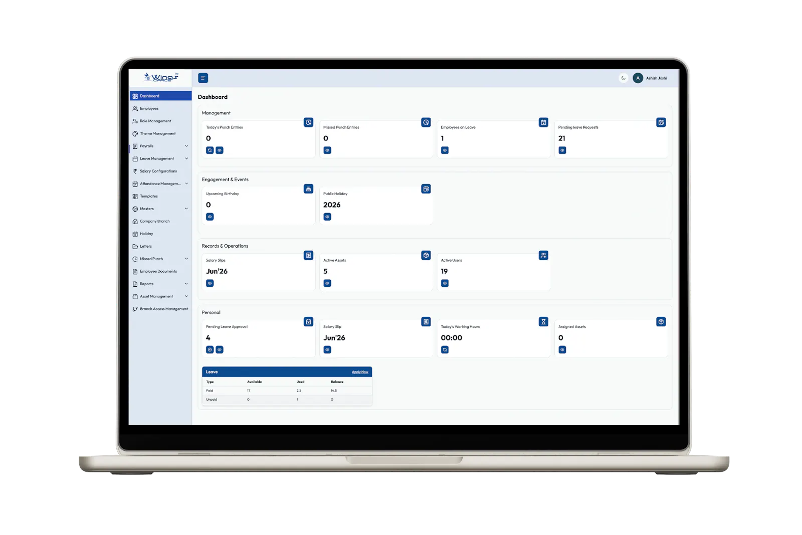wings office | Ai Powered HRMS Software screenshot 4