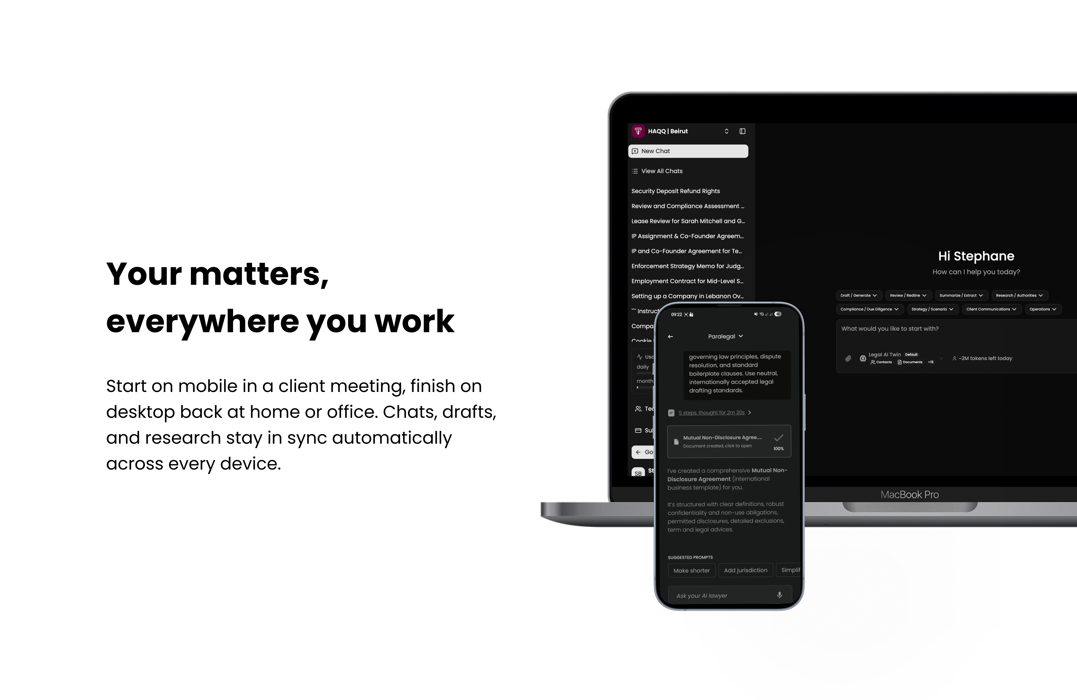HAQQ Legal AI on Mobile gallery image