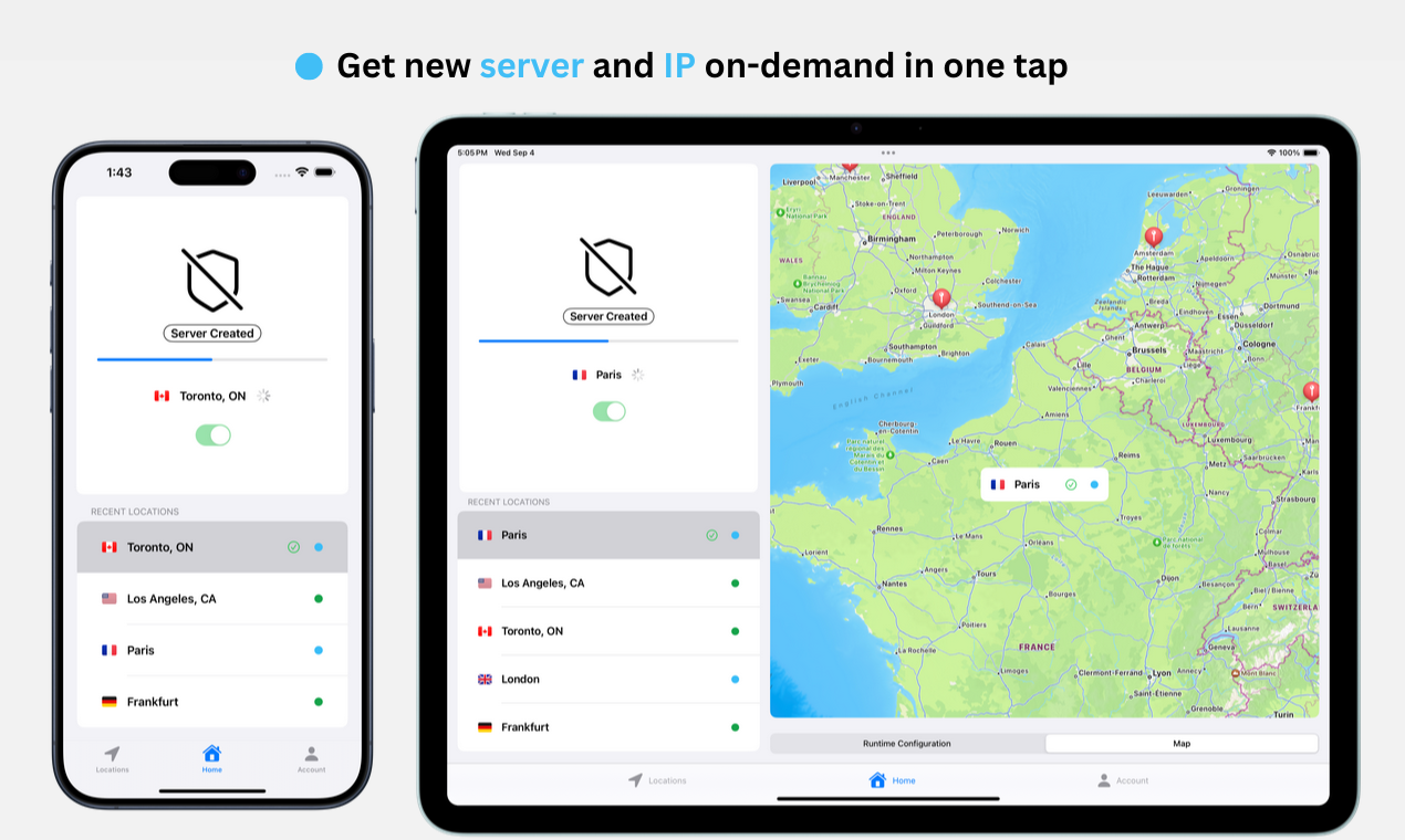UPVPN для iOS и iPados - Современный VPN без сервера на основе Wireguard медиа 1