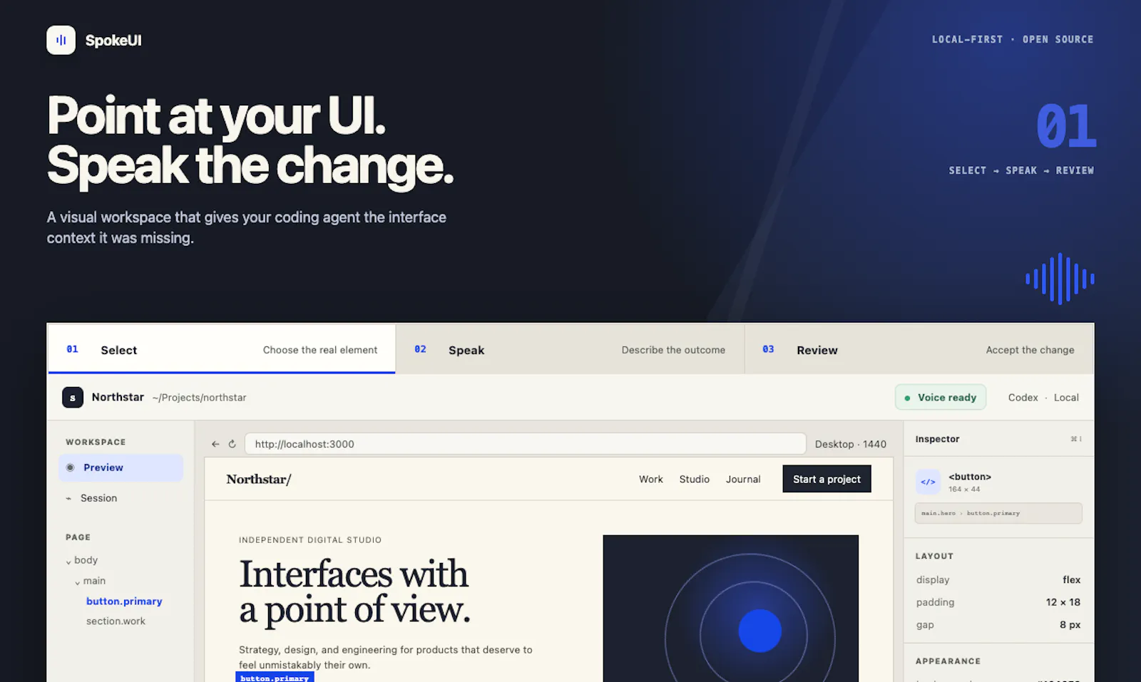 SpokeUI screenshot 1