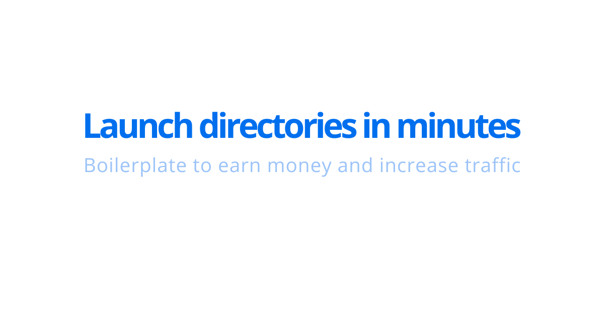 NextJsDirectory - Строительными каталогами быстро с помощью следующего медиа 1
