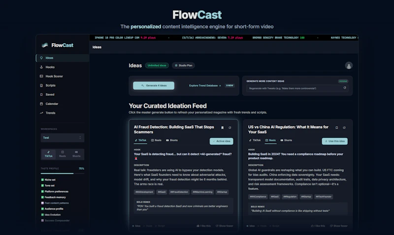 FlowCast screenshot 2