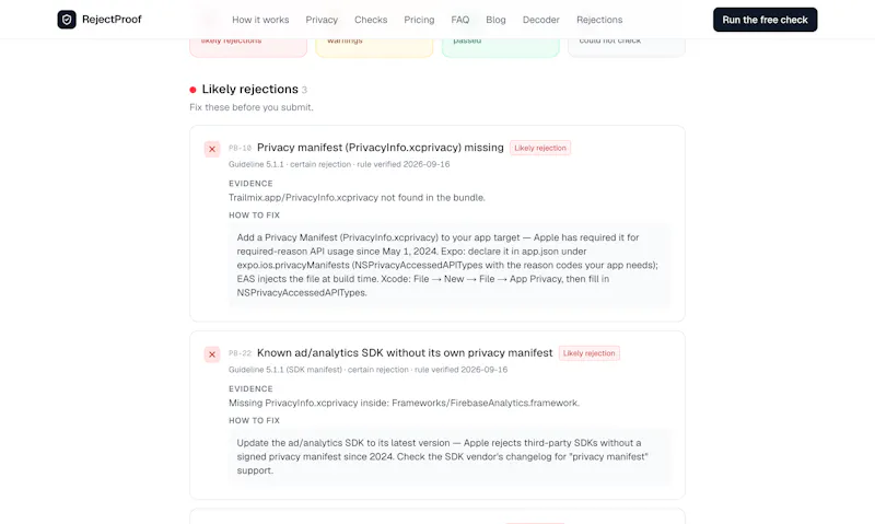 RejectProof screenshot 5