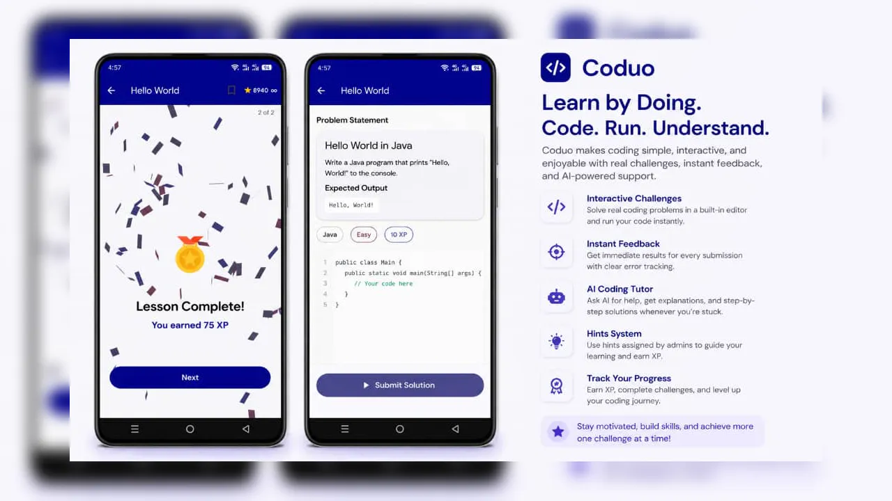 Coduo - Coding Education Mobile Platform gallery image