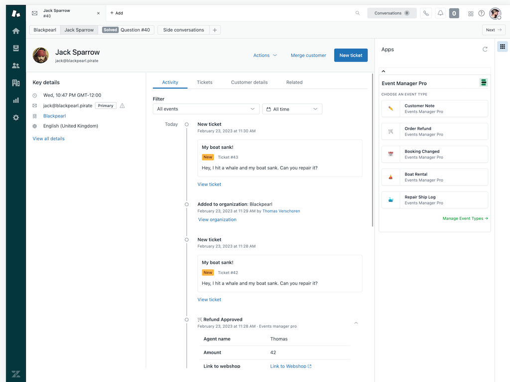 Event Manager Pro for Zendesk gallery image