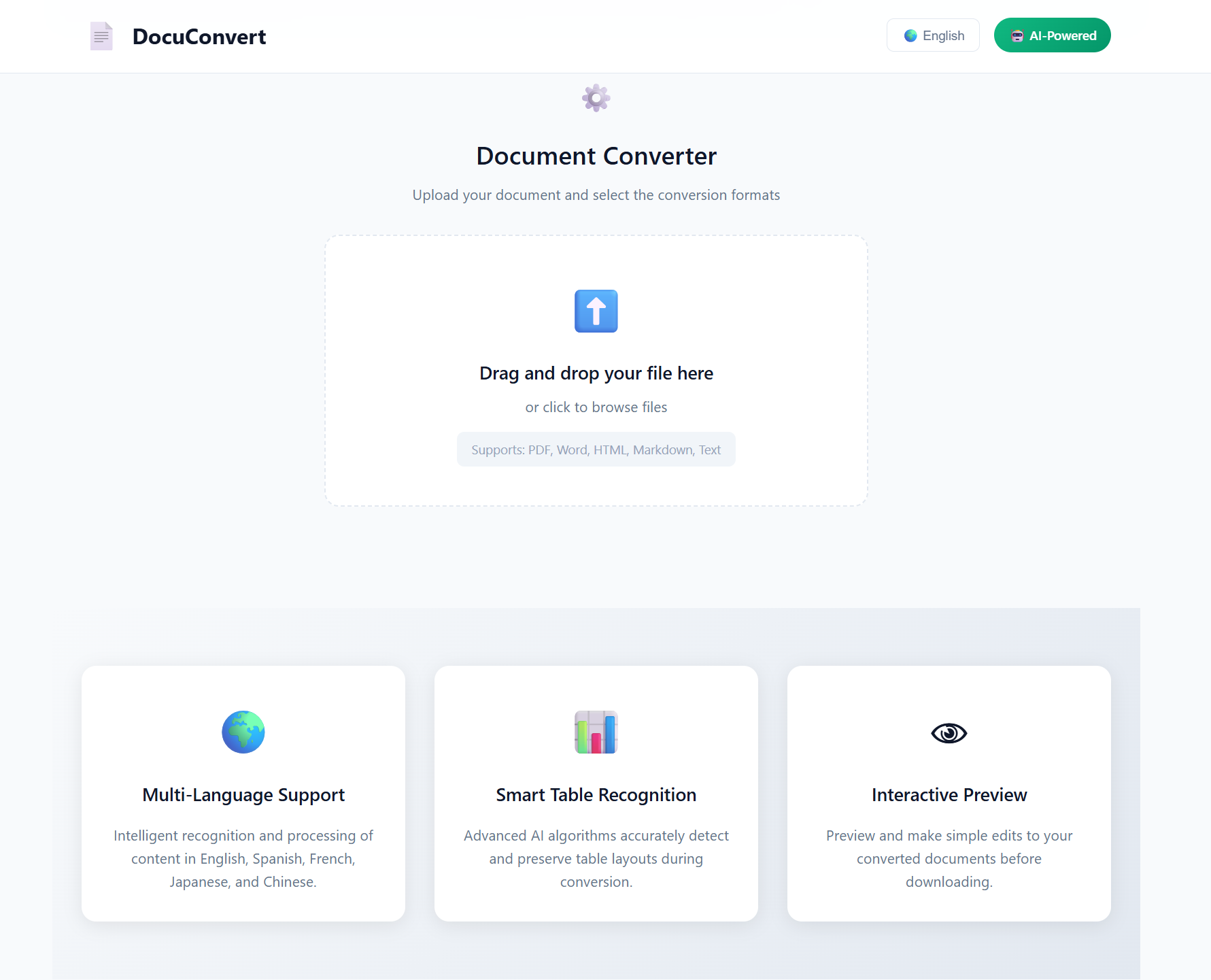 Docuconvert - AI/FILE Conversione/PDF/Markdown/HTML/DOC media 2