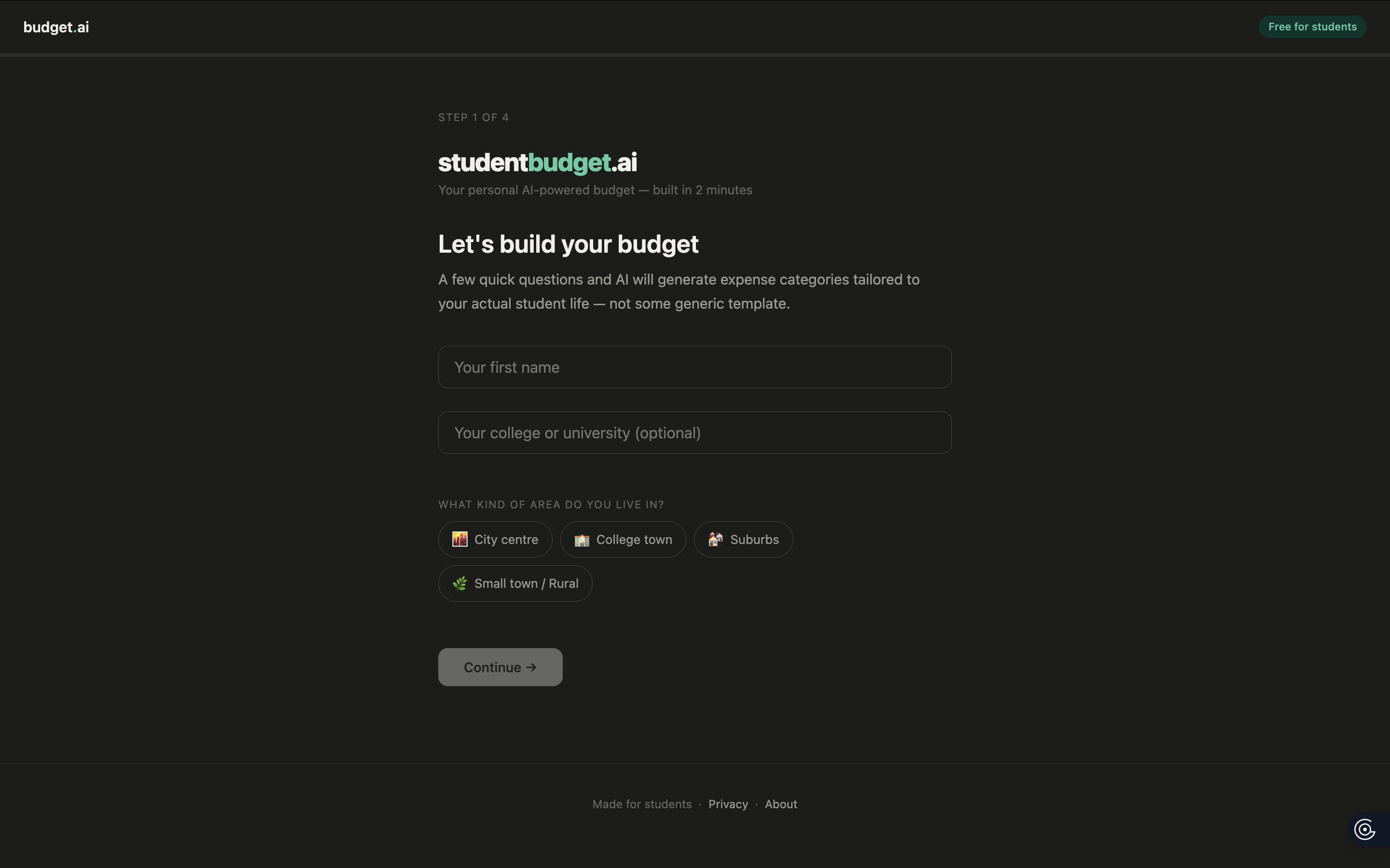 Student Budget Tracker gallery image