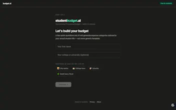Student Budget Tracker gallery image