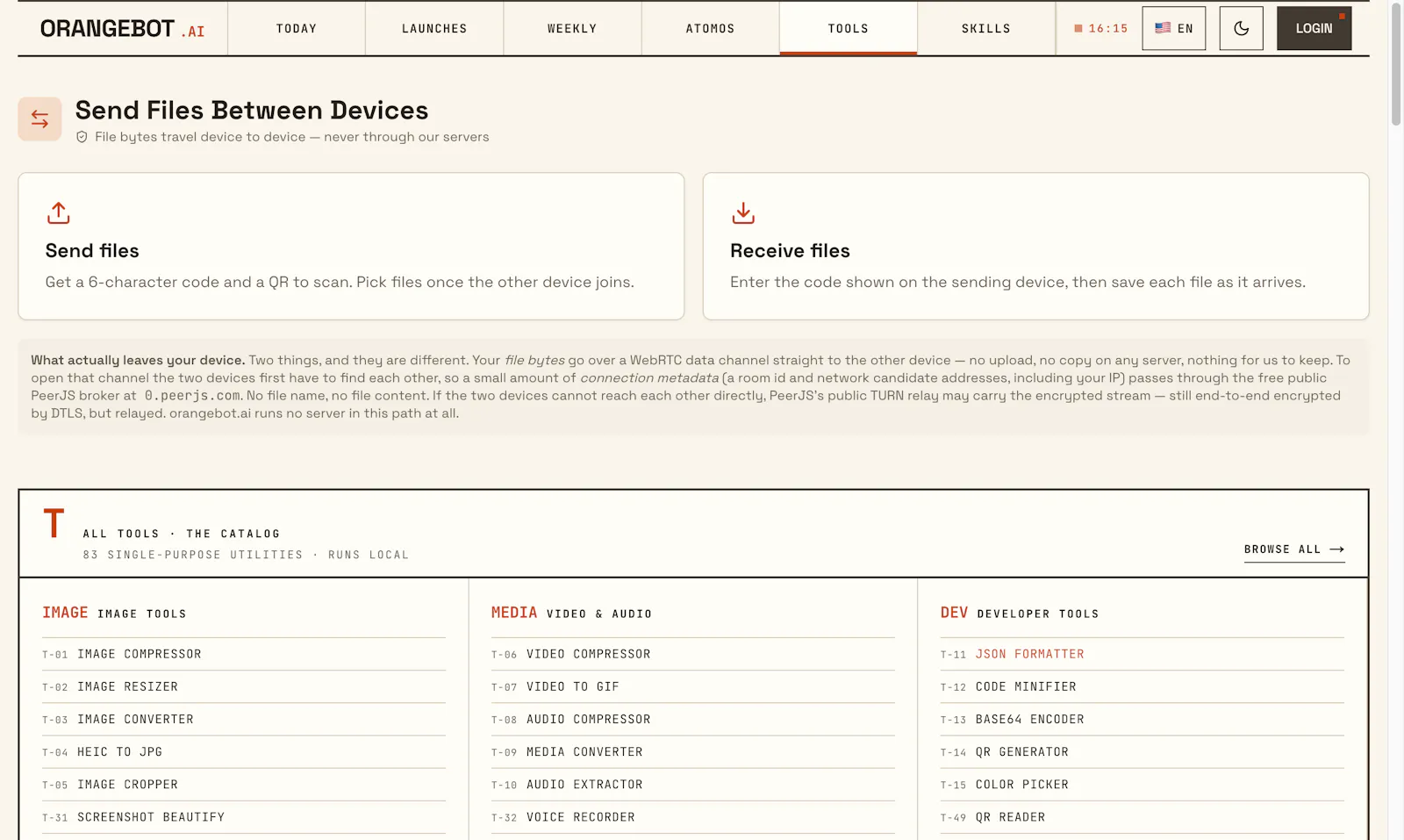 File Transfer by OrangeBot screenshot 1