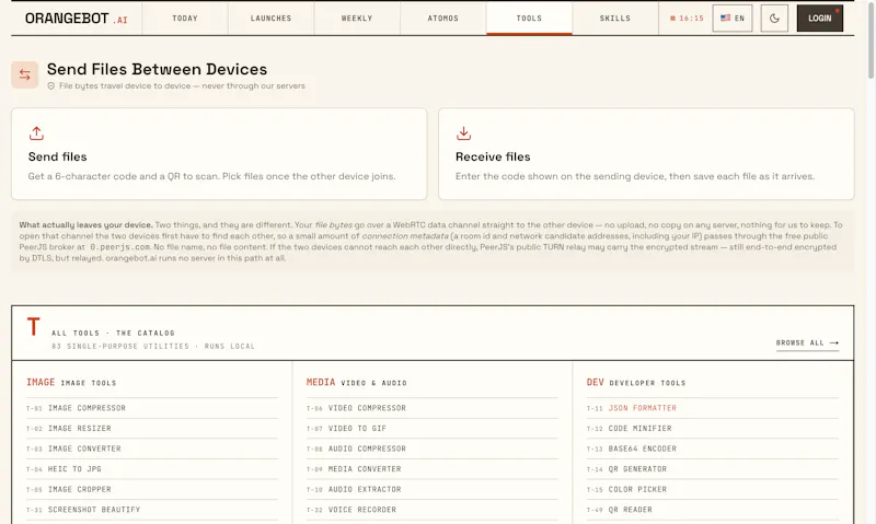 File Transfer by OrangeBot screenshot 1