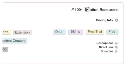 100+ Notion Resources gallery image