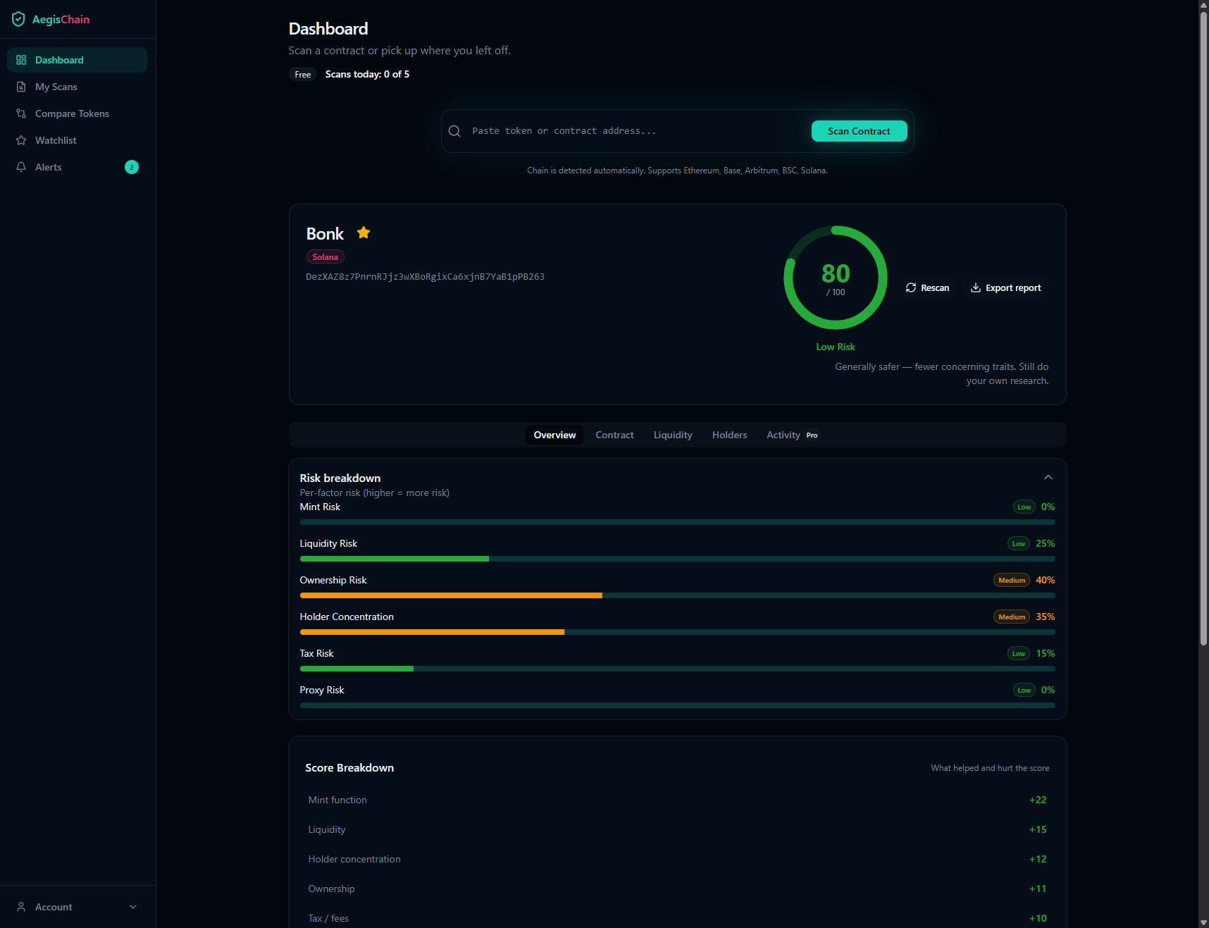 Smart Contract Risk Scanner gallery image