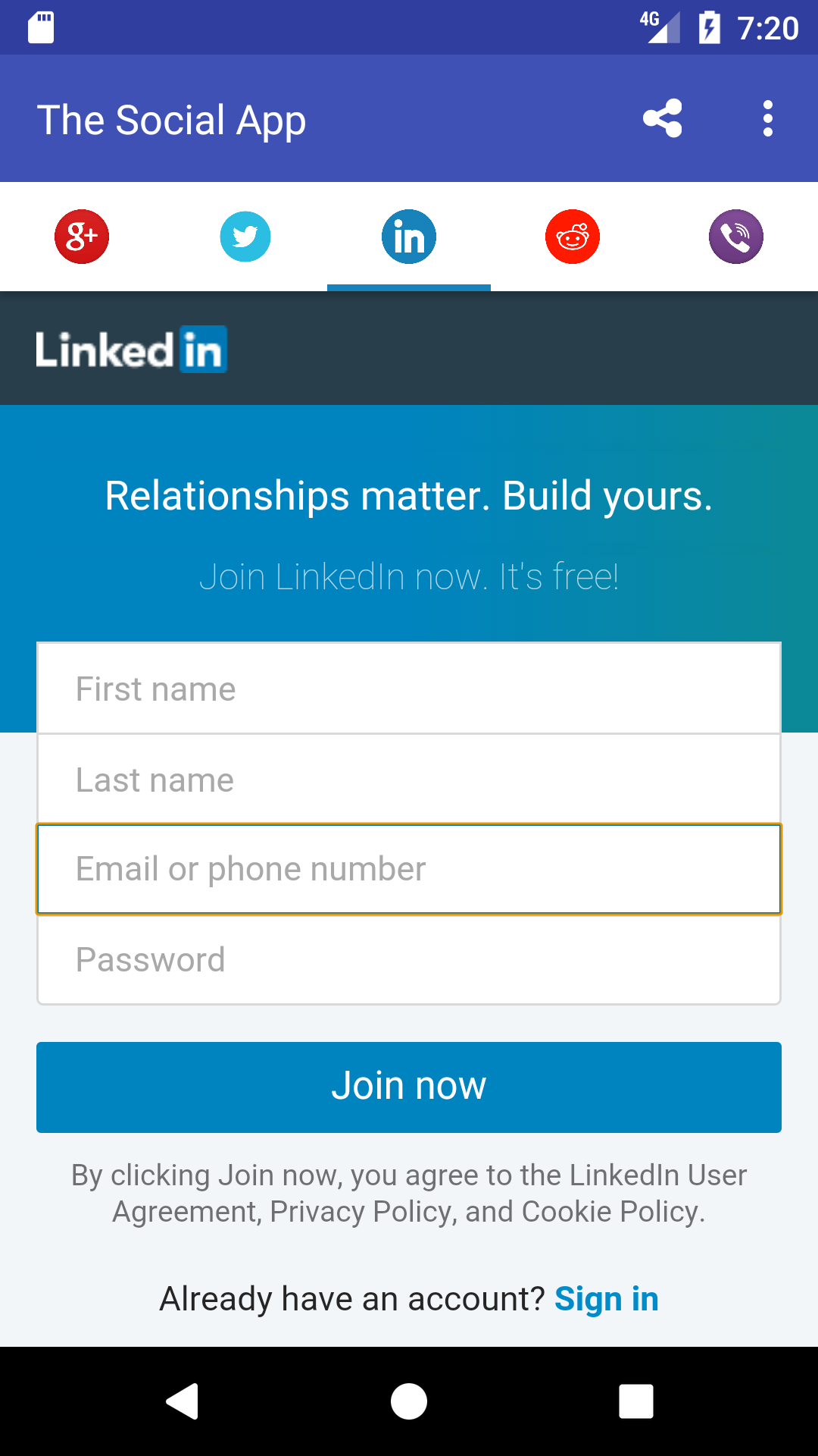 The Social App gallery image