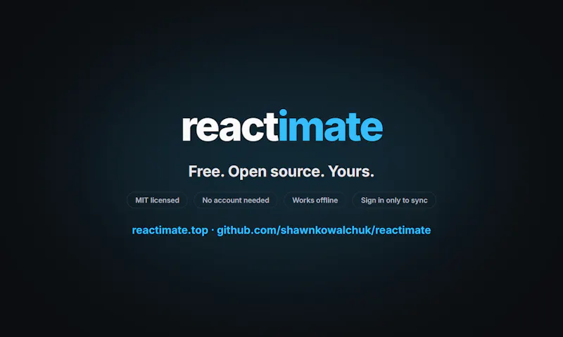 Reactimate screenshot 2