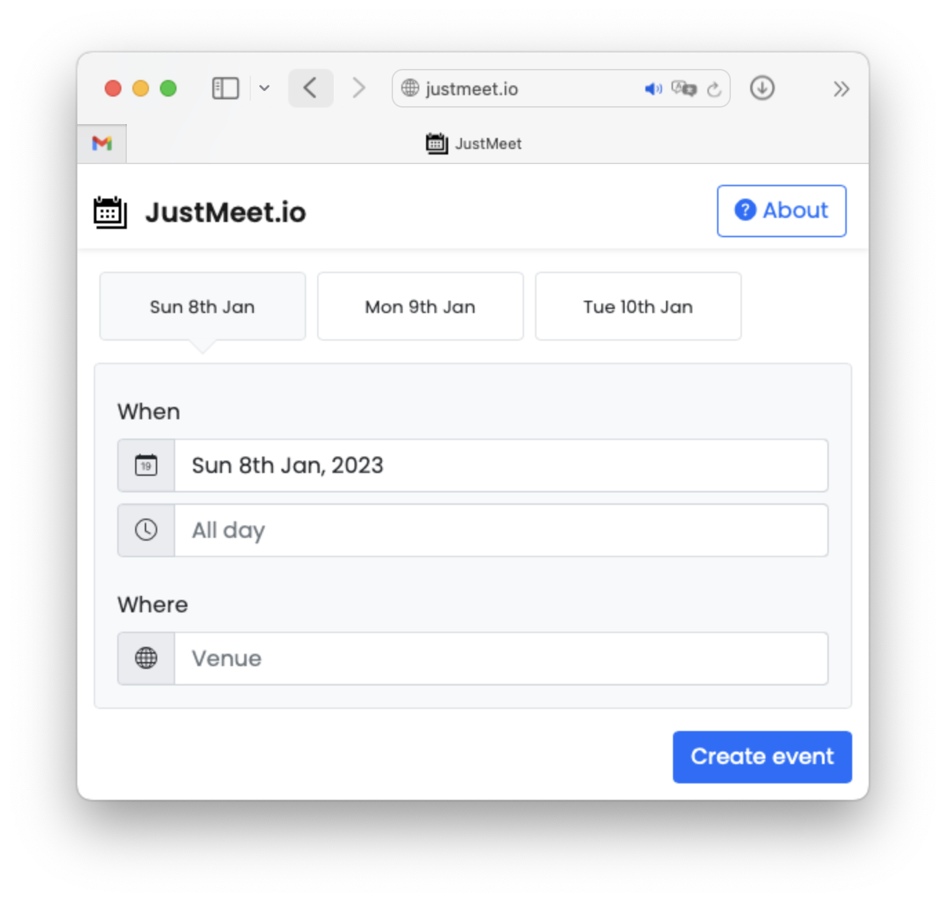JustMeet.io - 友達と簡単にイベントを整理しますメディア1