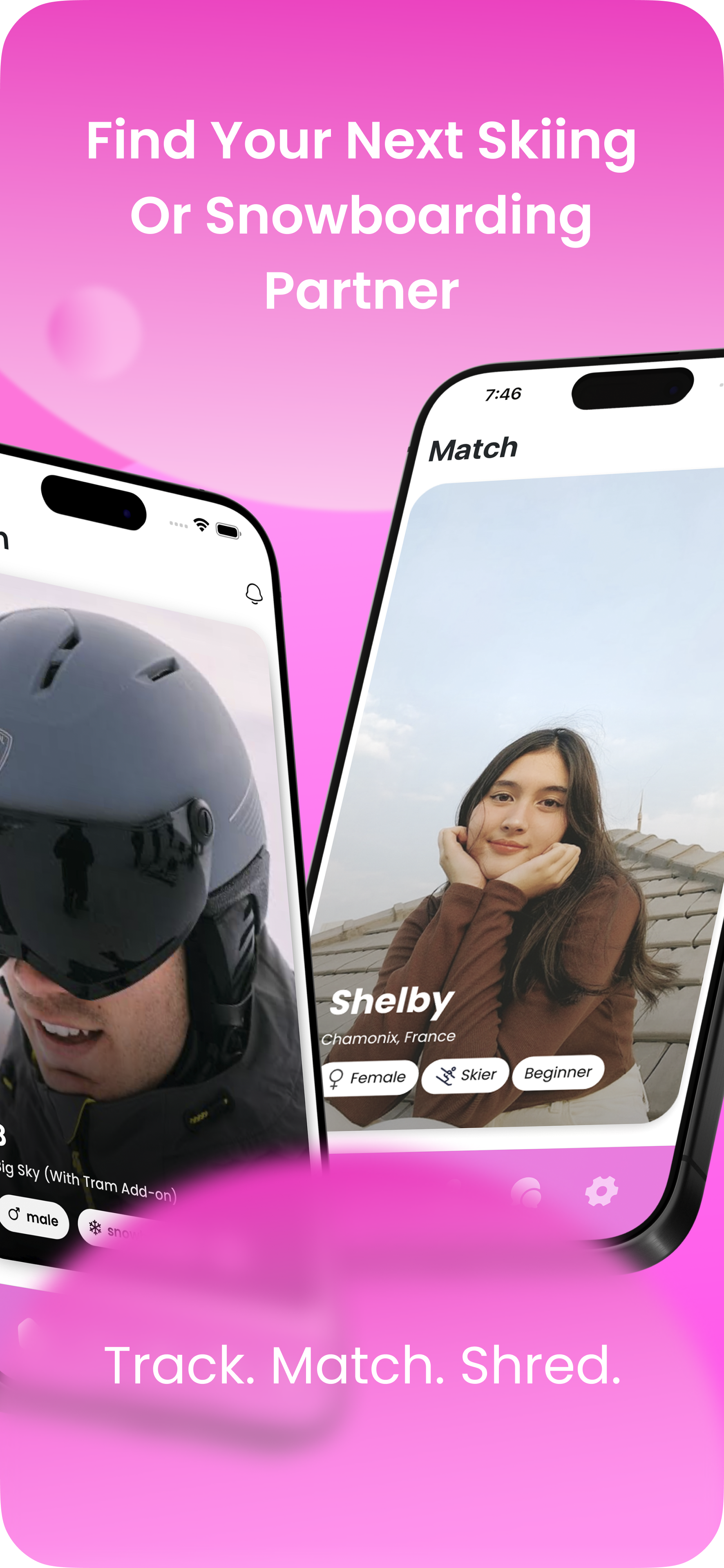 Shredder - Tinder voor skiërs en snowboarders media 2