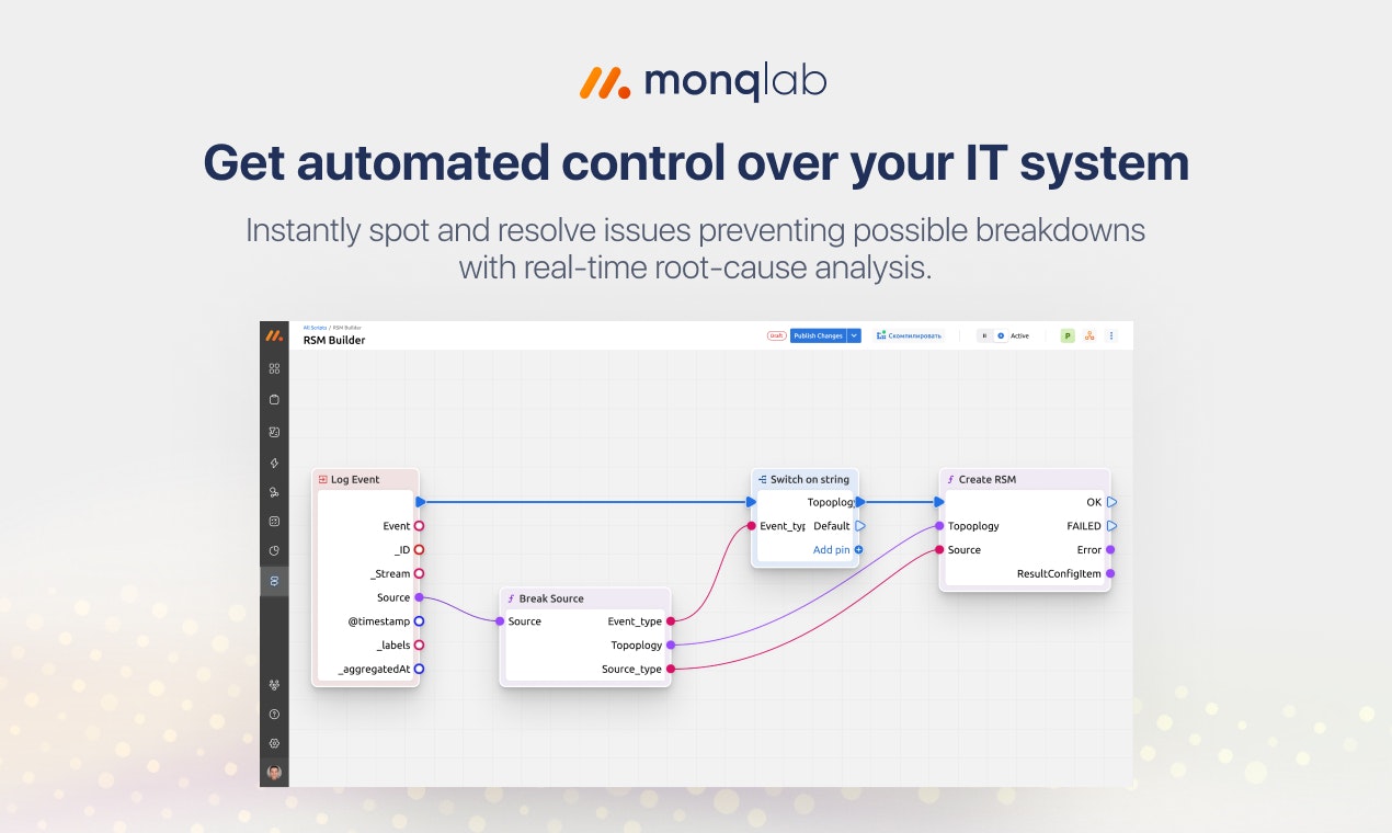 Monq AIOps platform gallery image