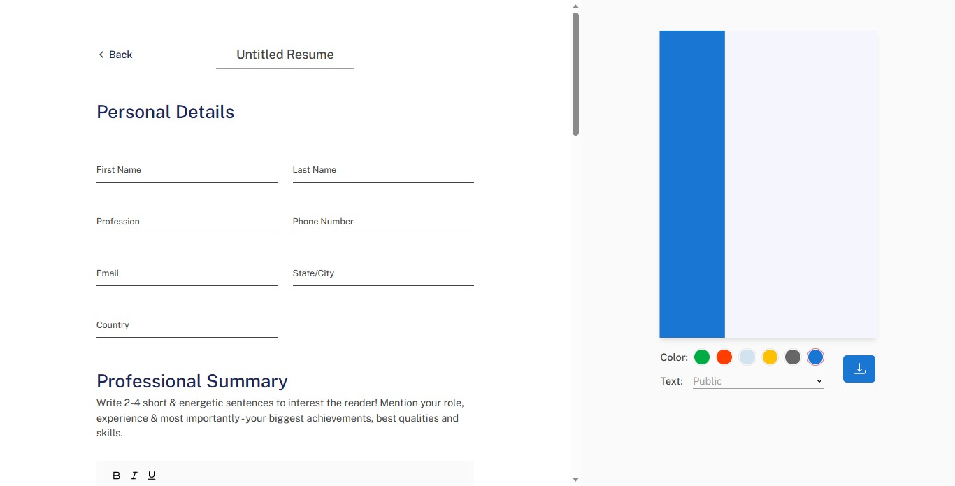 Reanudado - Una aplicación web simple y fácil de usar para crear un currículum. media 3