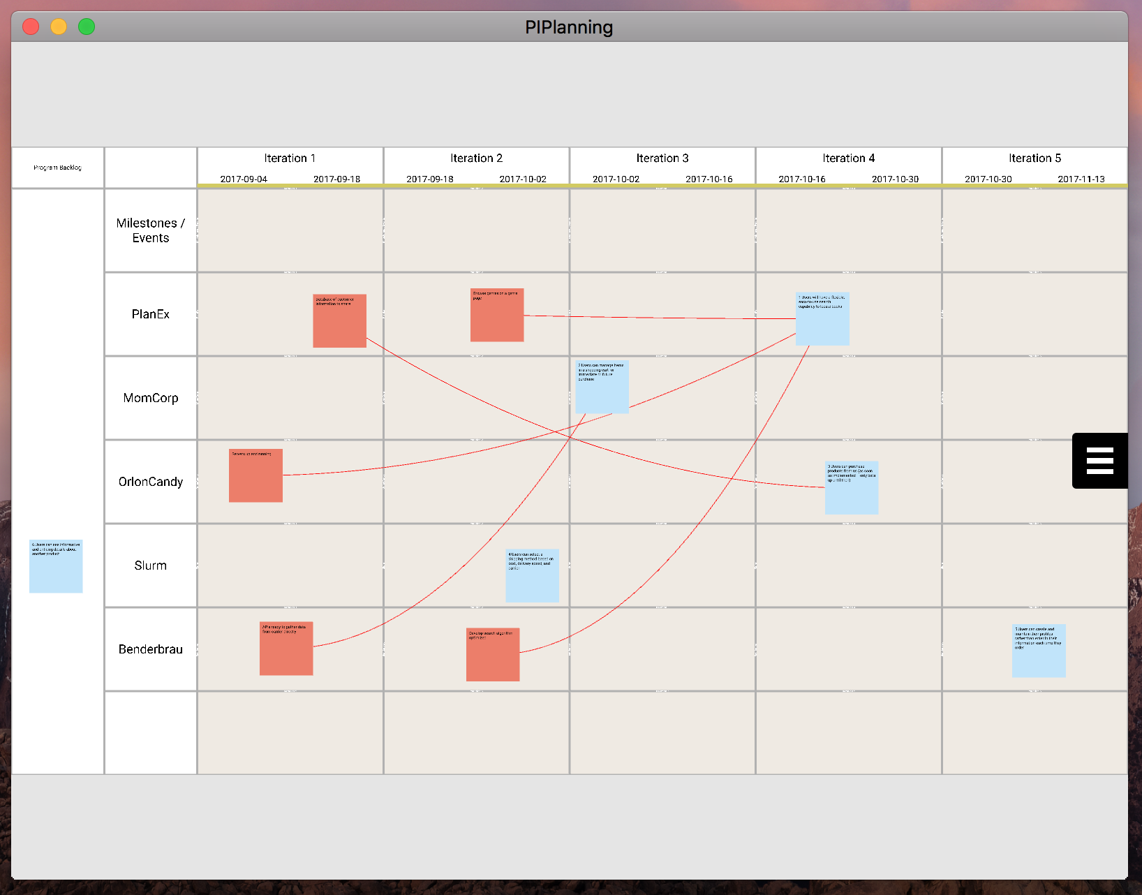 piplanning app gallery image