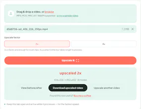 SquishyFile Video Upscaler gallery image