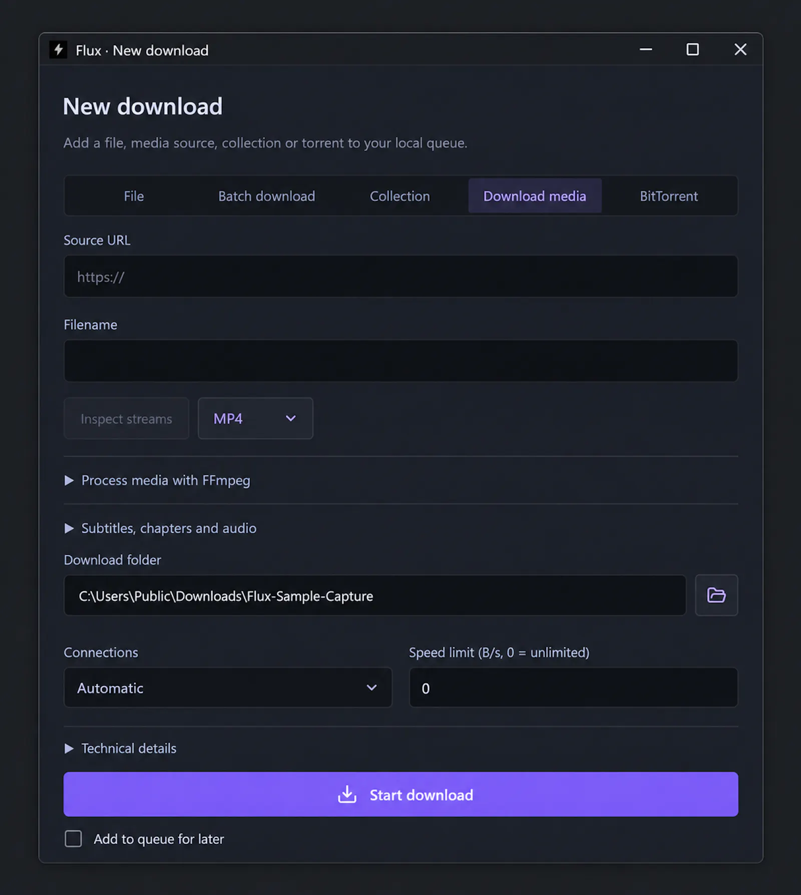 Flux Download Manager screenshot 4