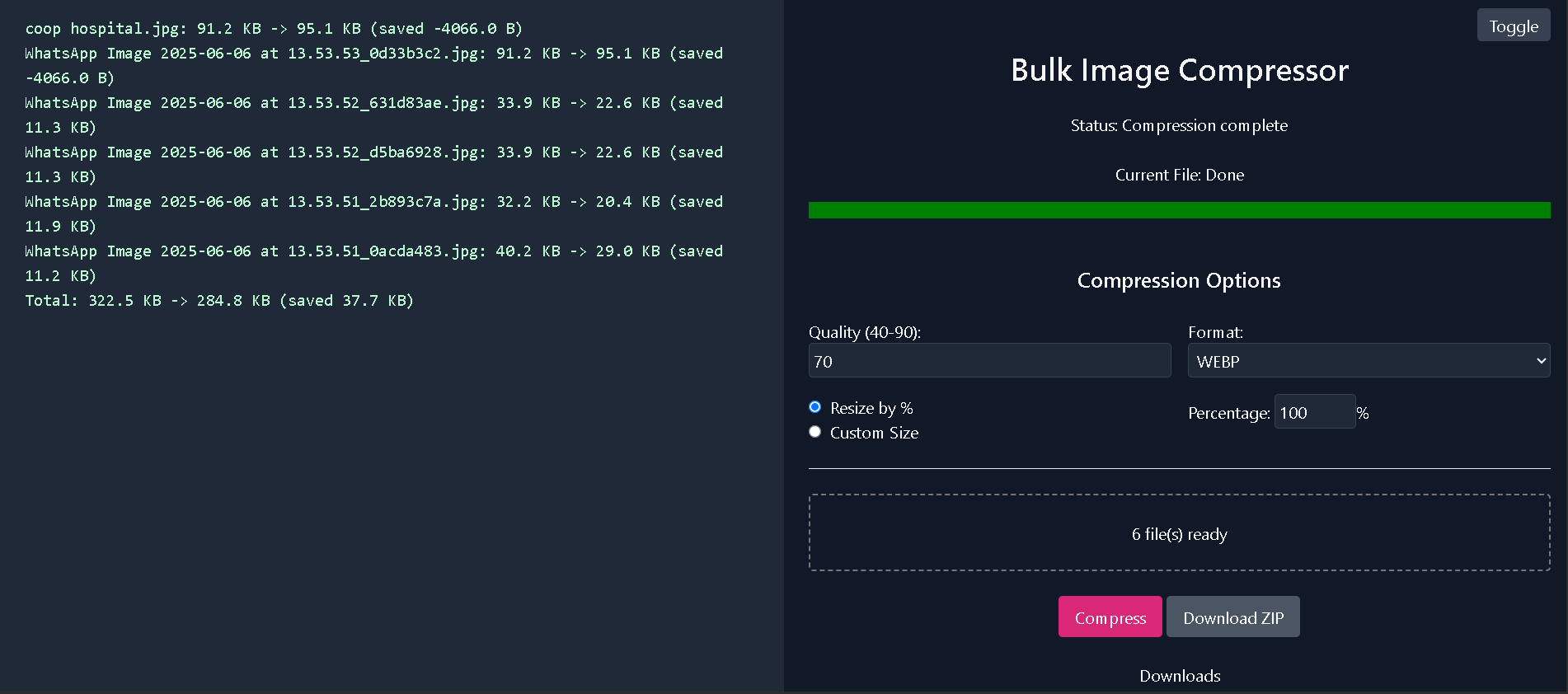 Bulk Image Compressor