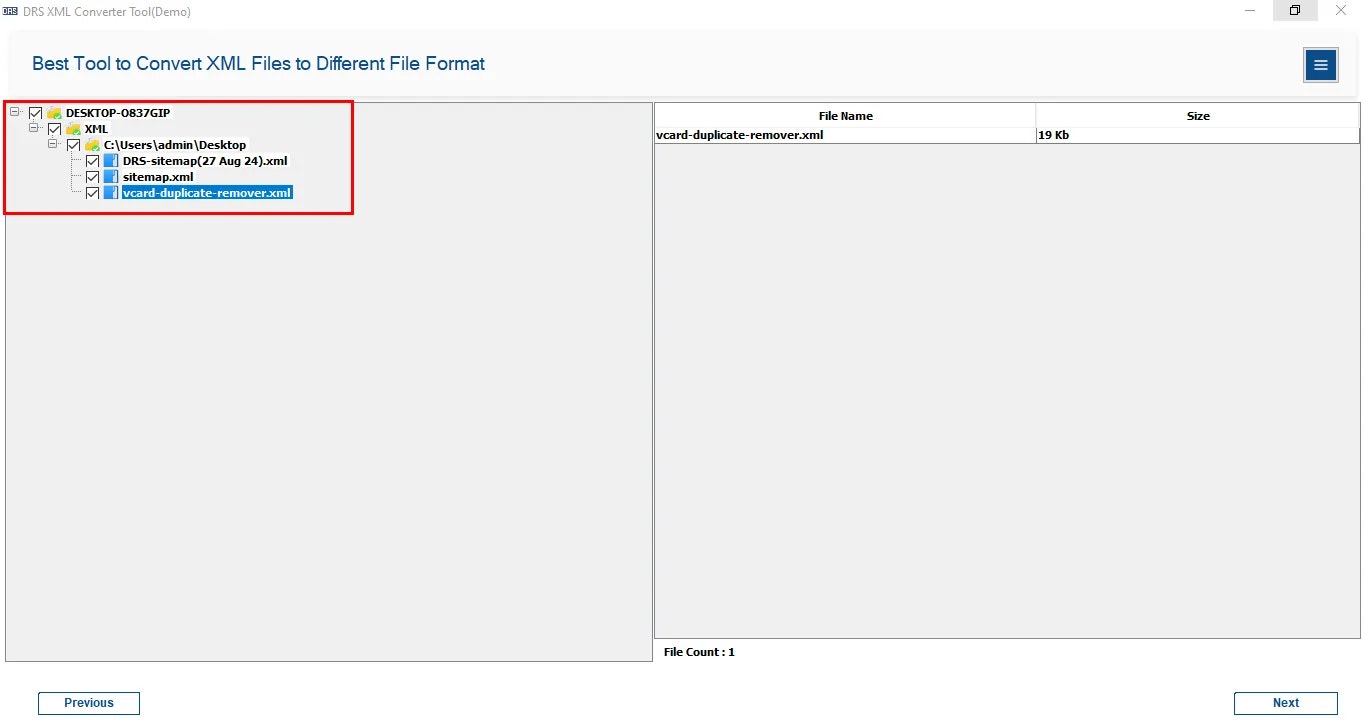 เครื่องมือแปลง DRS Softech XML - แปลงไฟล์ XML เป็น 10 รูปแบบในไม่กี่คลิก media 3