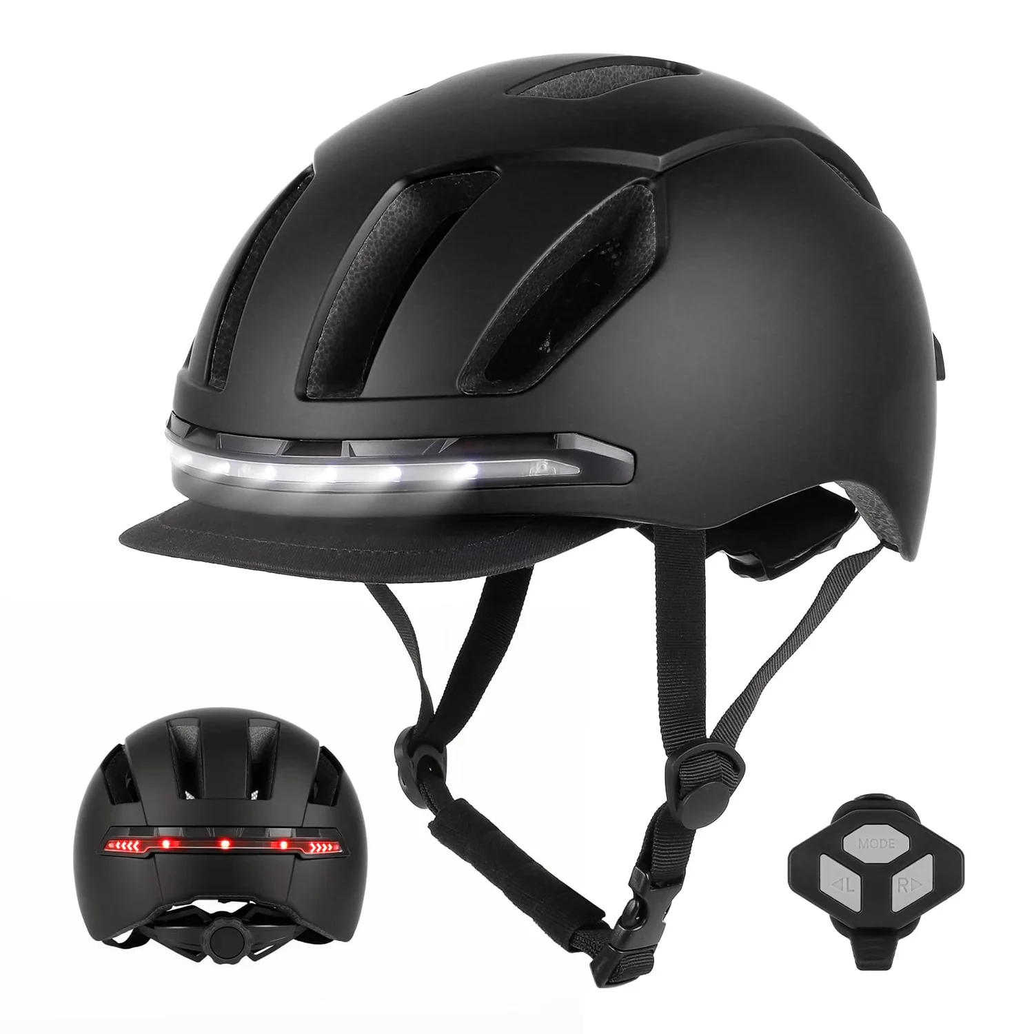 Ulip Smart LED Helmet: Front & Rear