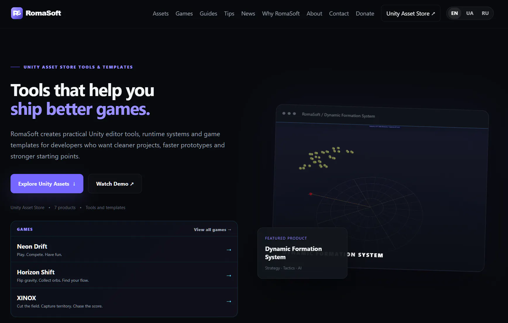 RomaSoft – Unity Tools & Templates gallery image