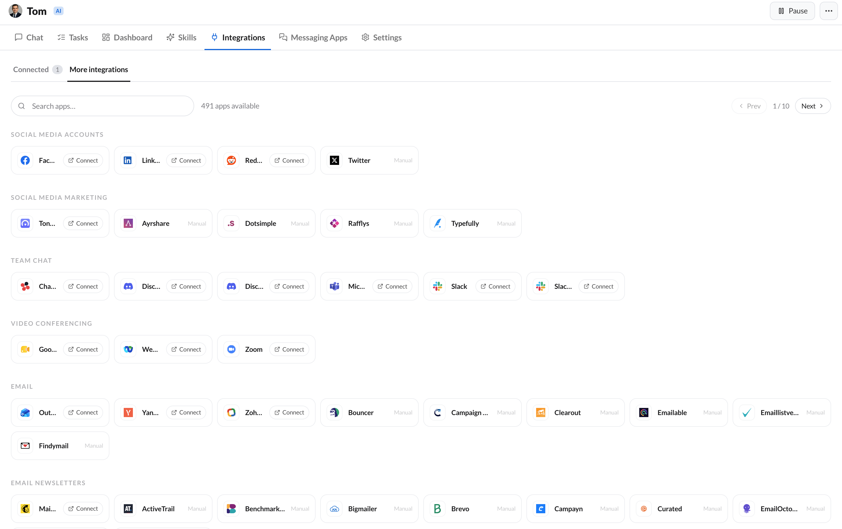 Zeus.team, AI native workspace gallery image