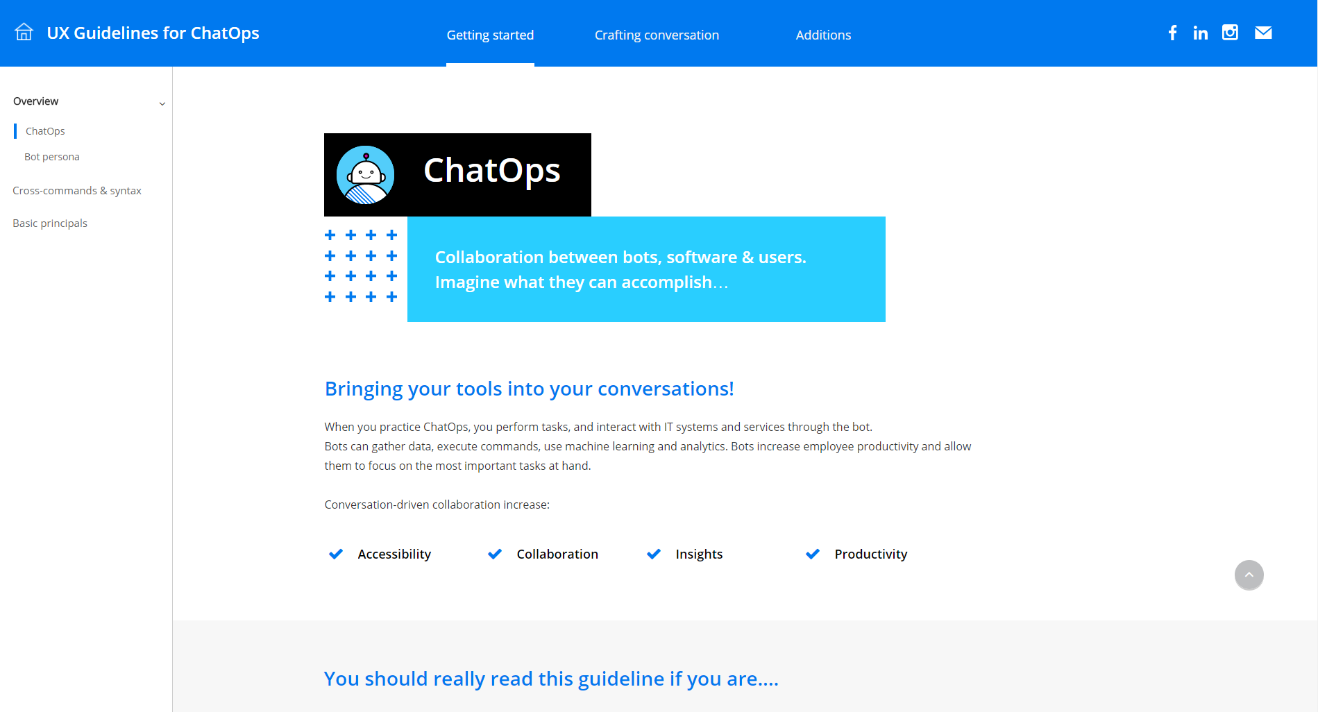 ChatOps UX guidelines gallery image