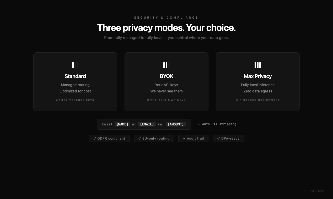 Astrai — Private Intelligent AI Router gallery image