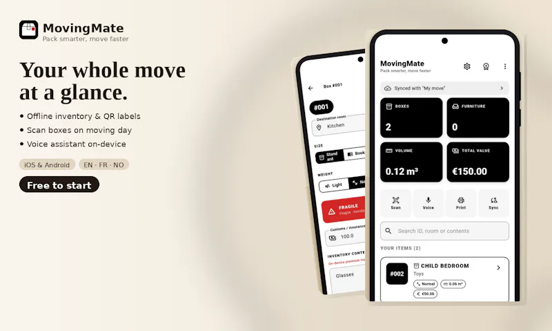 MovingMate screenshot 1