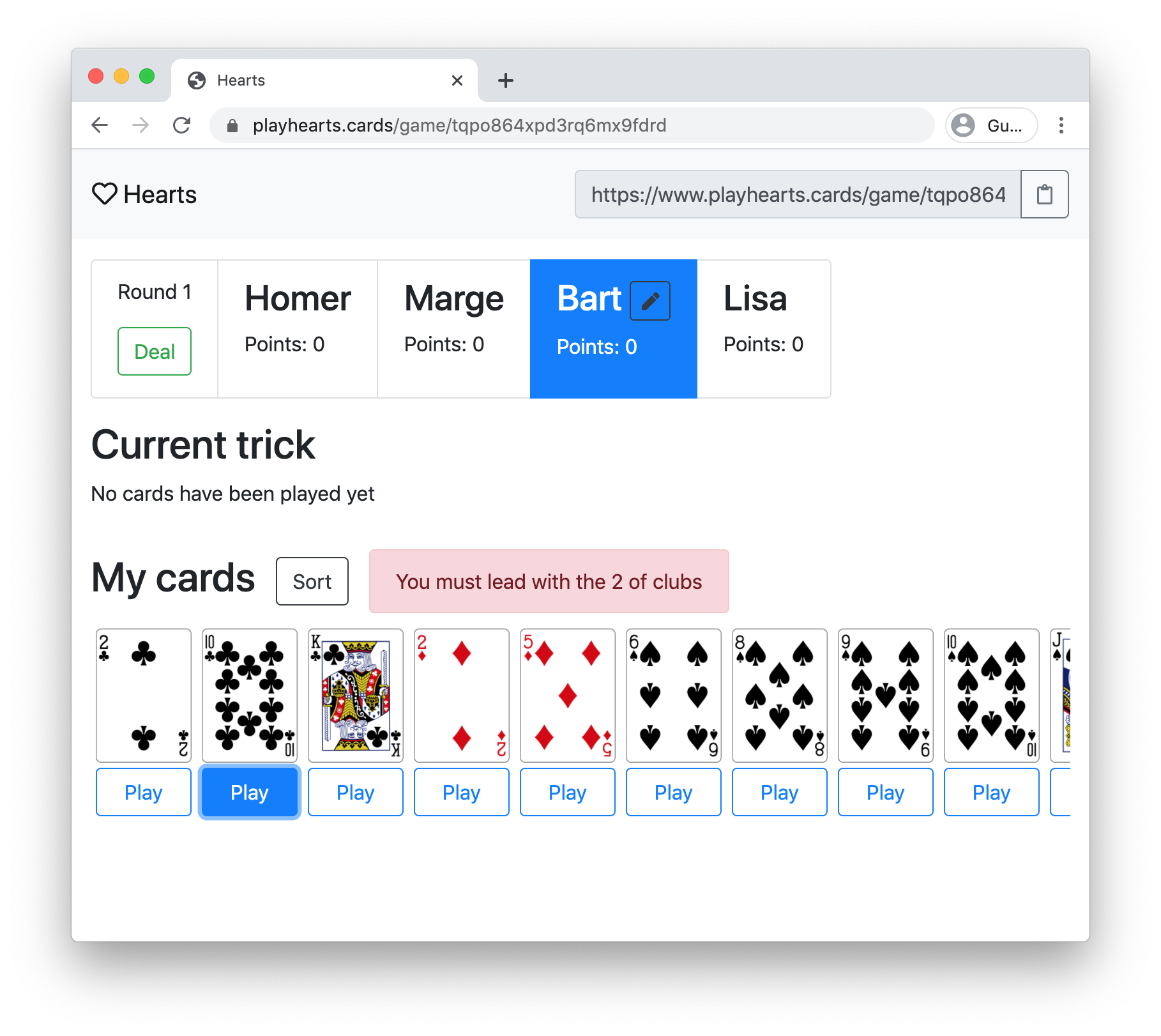Play Hearts A Free Card Game While We Re Social Distancing Product Hunt